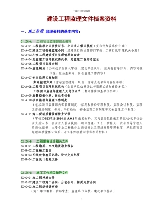 监理内业资料大全2024