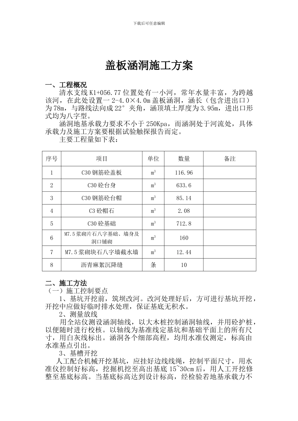 盖板涵洞施工方案_第2页