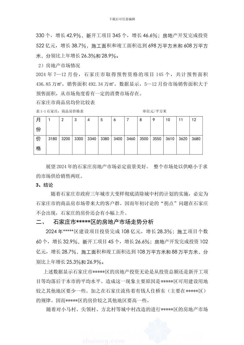 石家庄某房地产项目投资策划书-secret_第2页