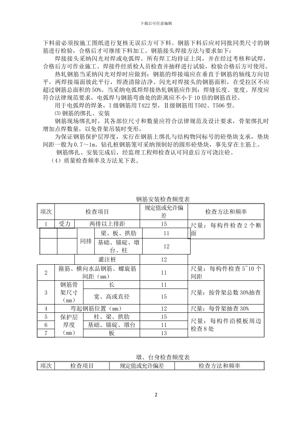 石庄乡村头大桥施工组织方案_第2页