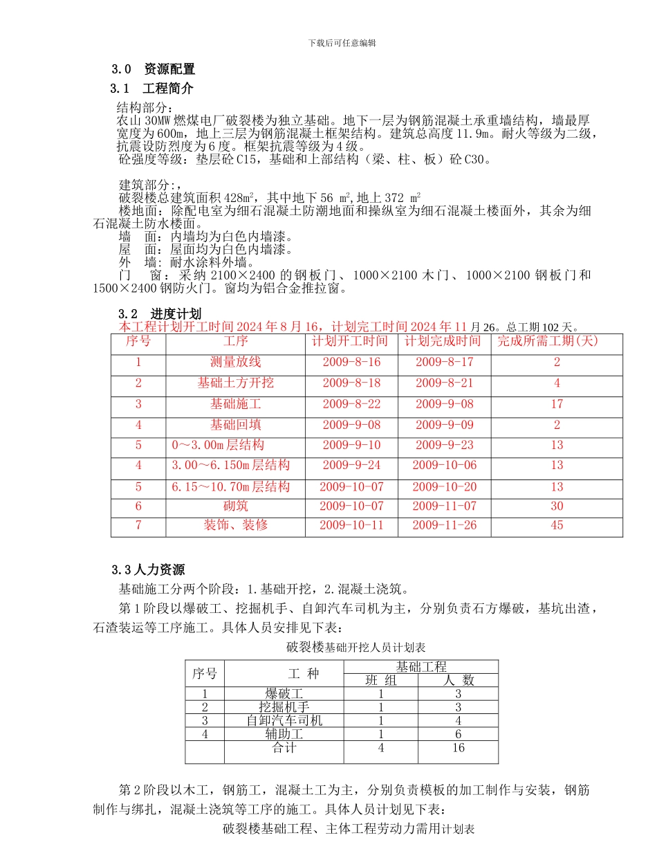 破碎楼基础-主体施工方案中文版_第3页