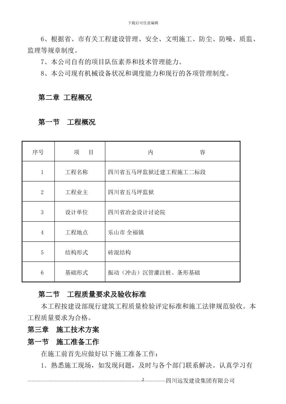 砖砌围墙工程施工方案-2_第2页