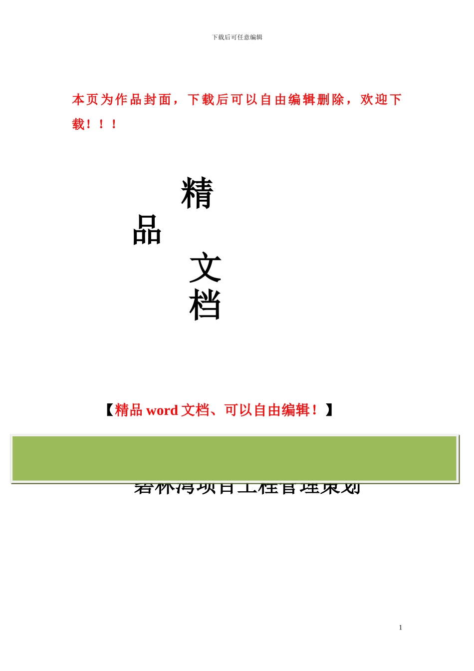 碧林湾项目工程管理策划_第1页