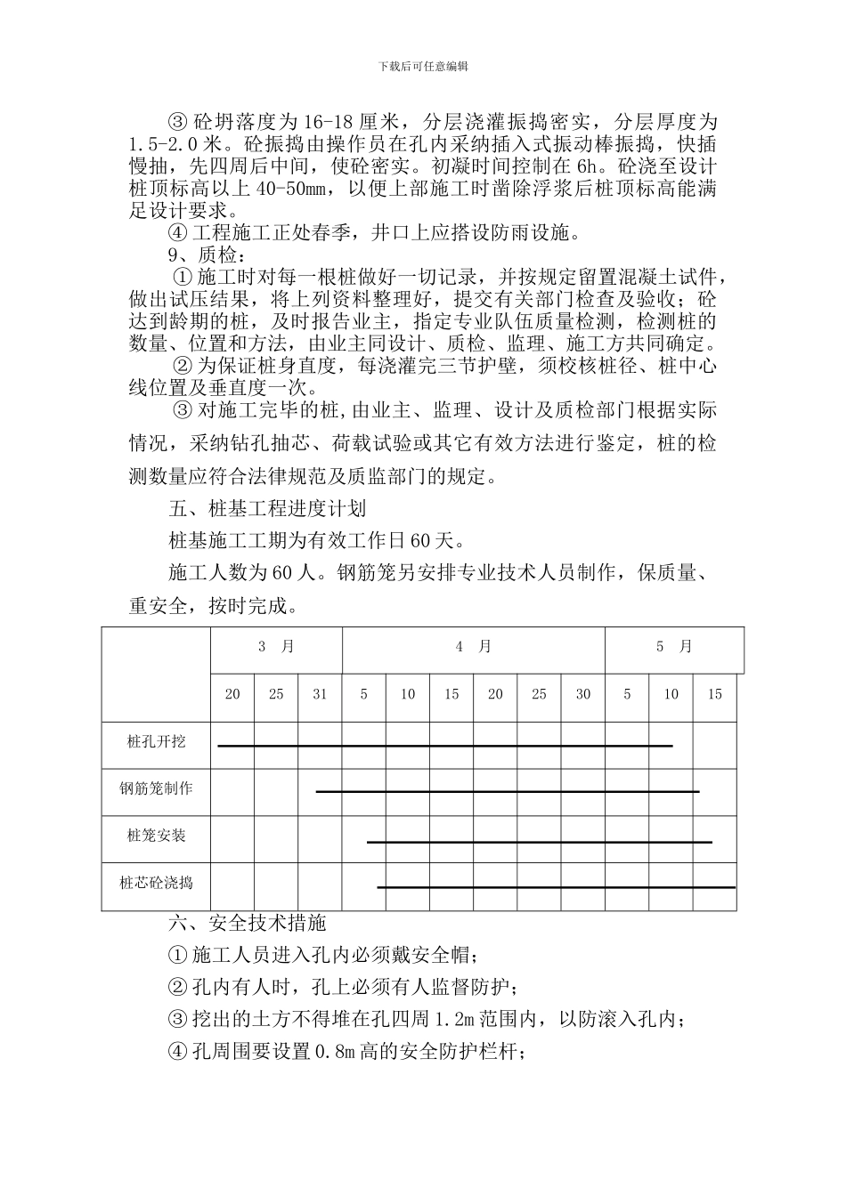 福祥苑人工挖孔桩工程施工方案_第3页