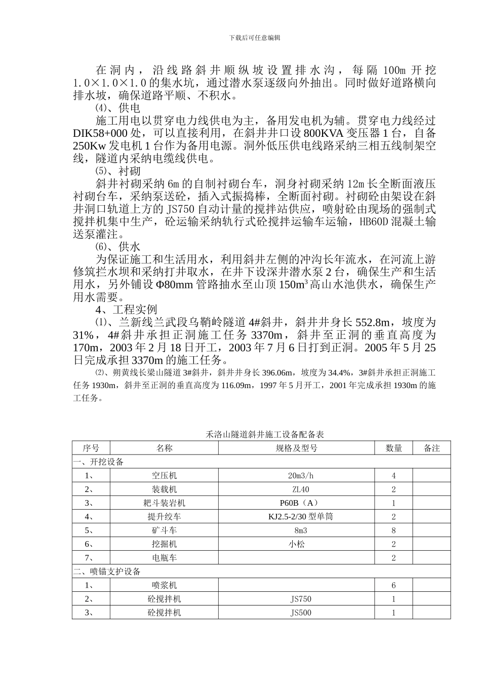 禾洛山隧道斜井施工方案_第3页