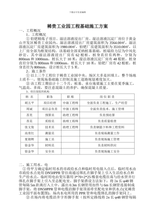 稀贵工业园地基础施工方案