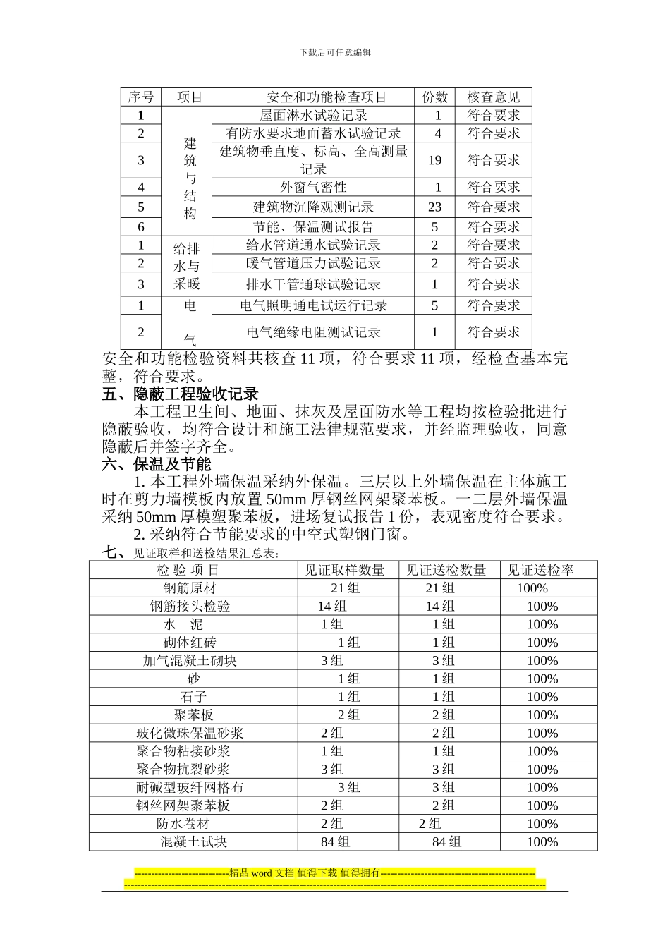 竣工自评报告商住楼_第3页