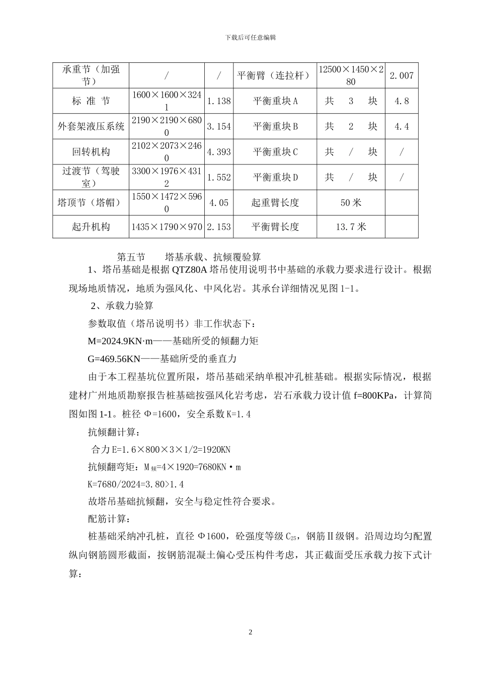 粤明酒店塔吊施工方案_第2页