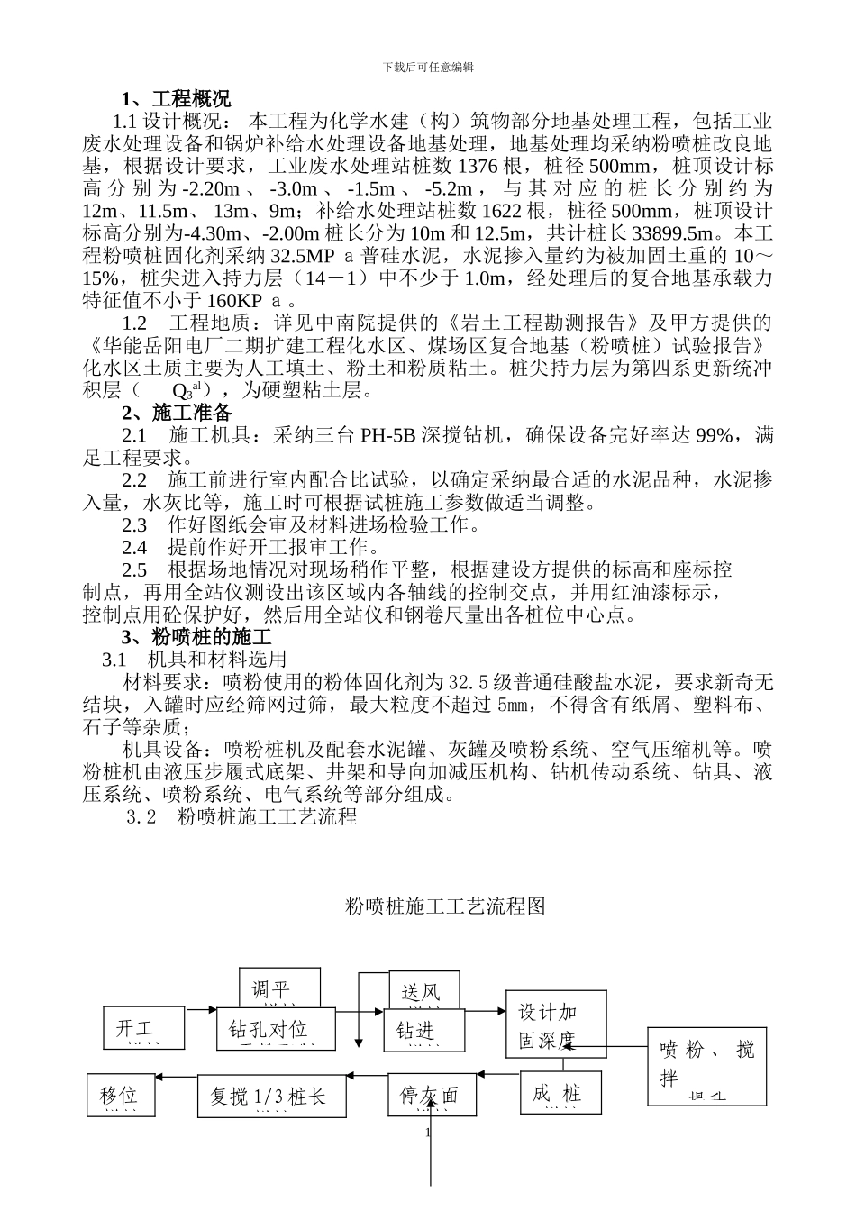 粉喷桩施工方案_第1页
