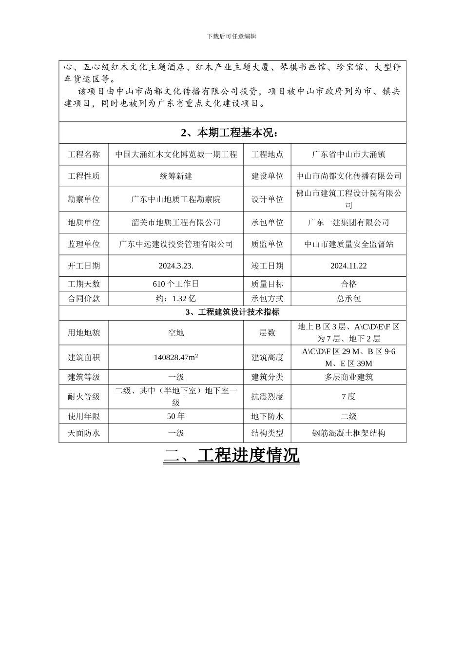 红博城一期工程监理月报_第2页