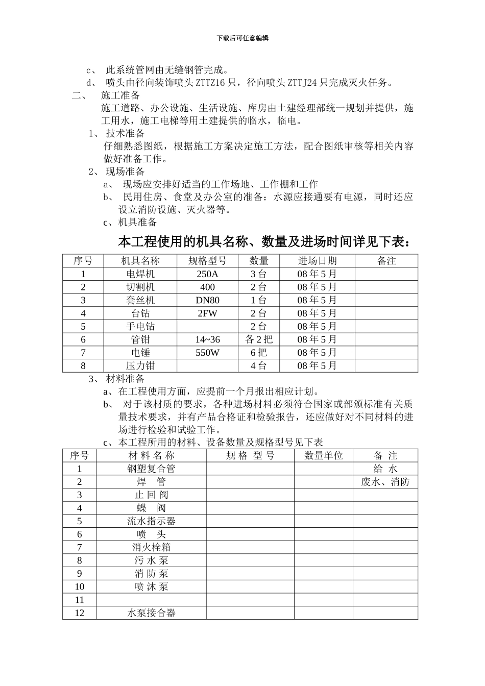经开分局给排水施工方案_第2页