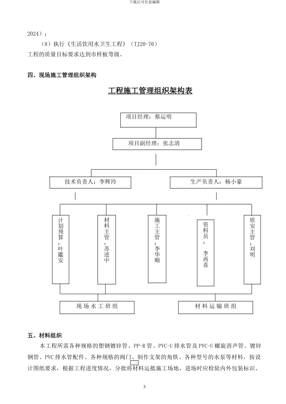 给排水安装工程施工方案_第3页
