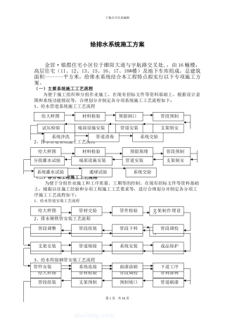 给排水系统施工方案-secret