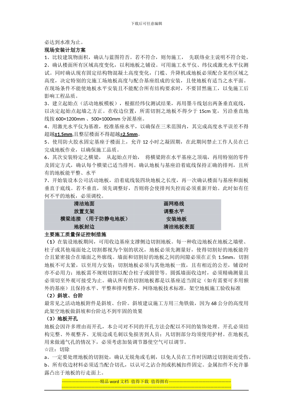 网络地板的施工工艺及验收标准_第2页
