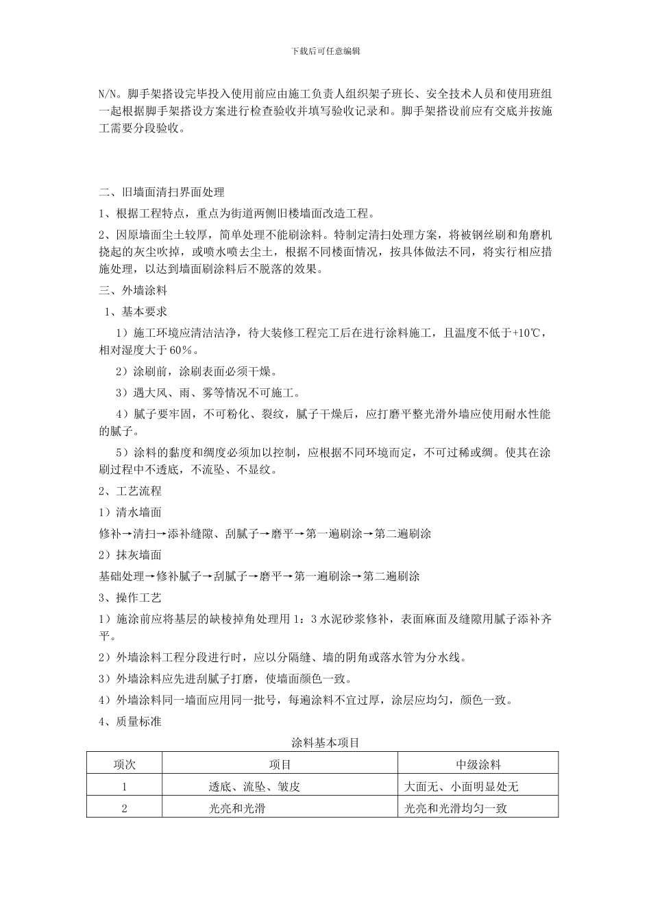 脚手架-外墙涂料施工方案_第2页