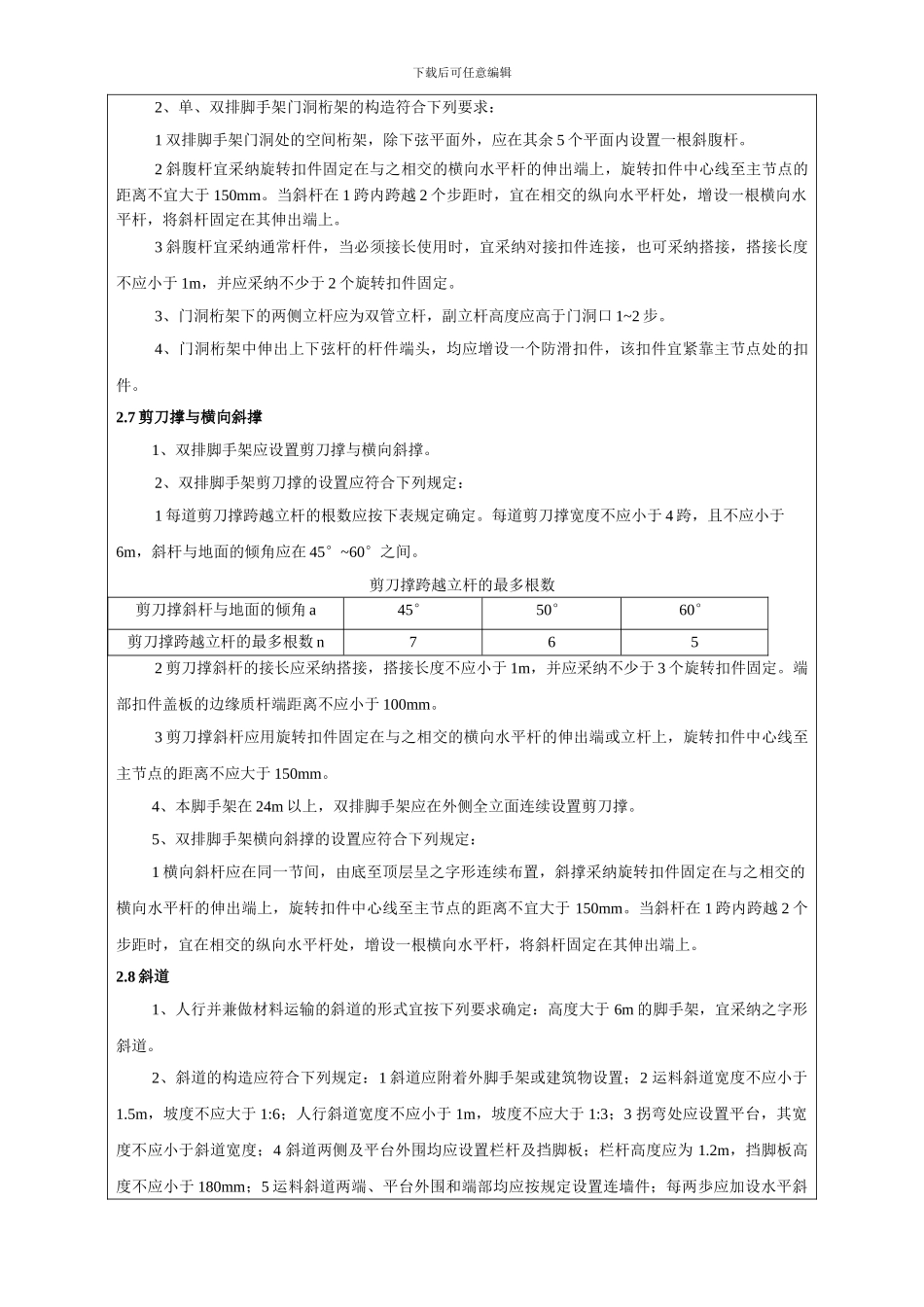 脚手架工程施工技术交底_第3页