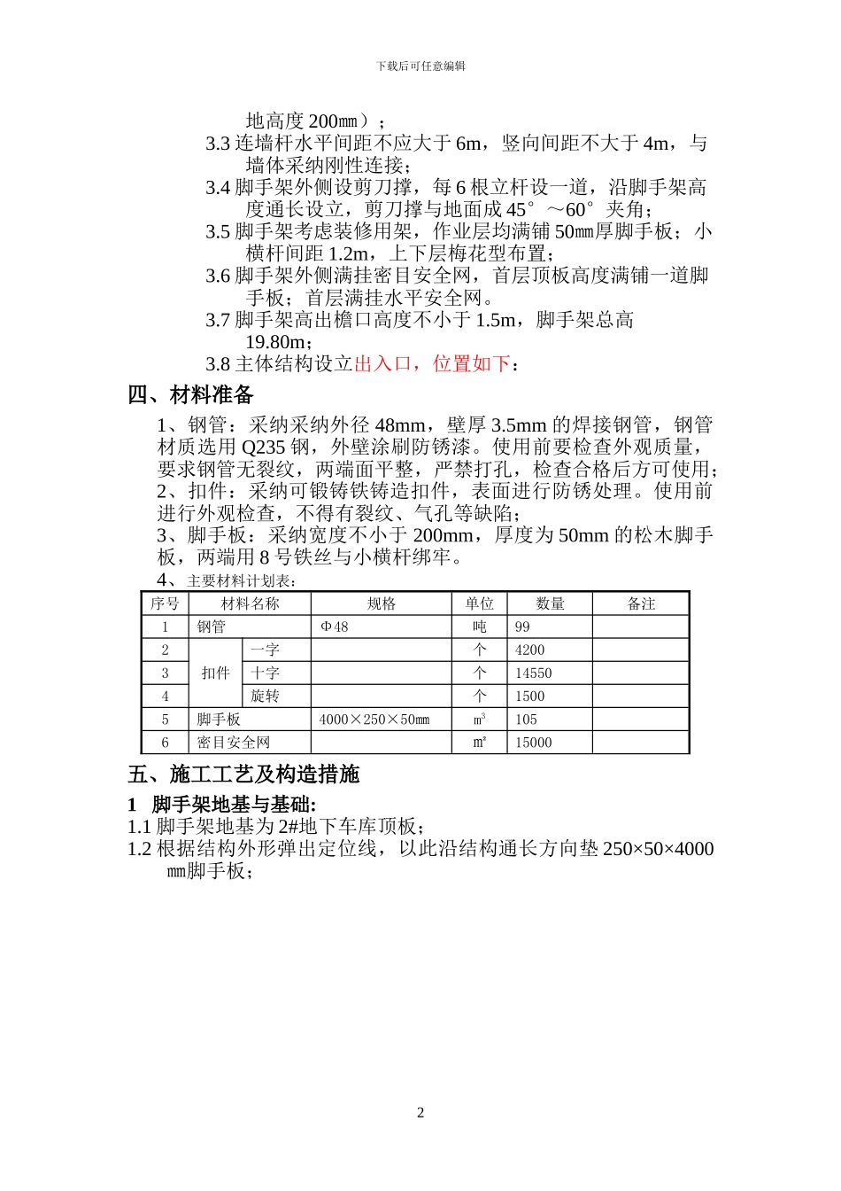 脚手架施工方案()_第2页