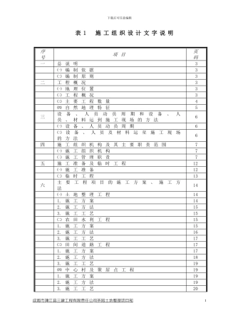 茶园土地整理实施性施工组织设计1