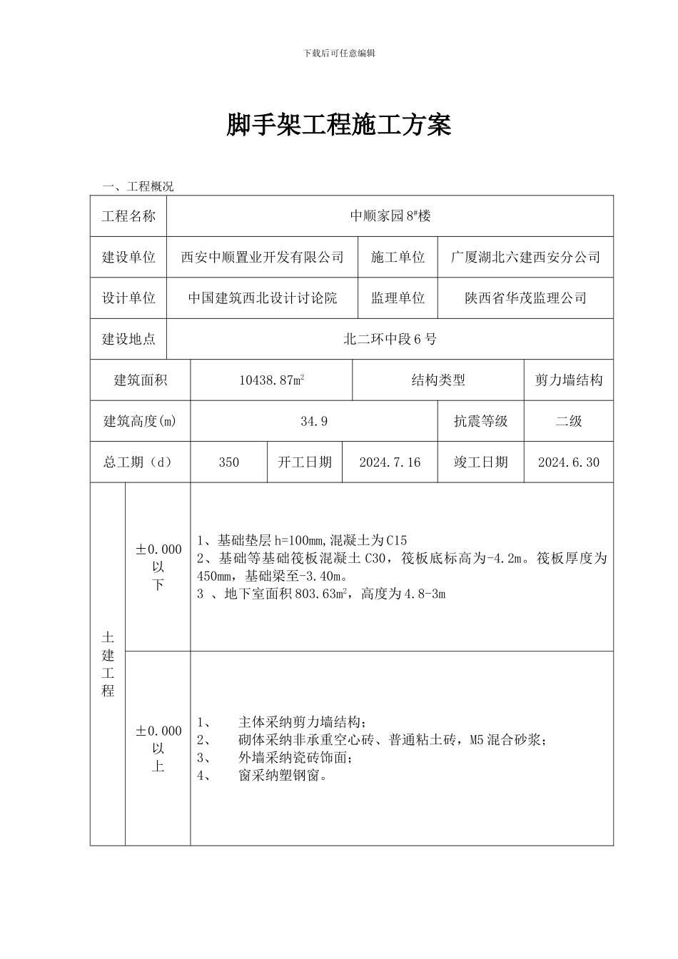 落地脚手架施工方案_第1页