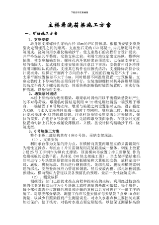 董铺水库大桥主桥挂篮施工方案