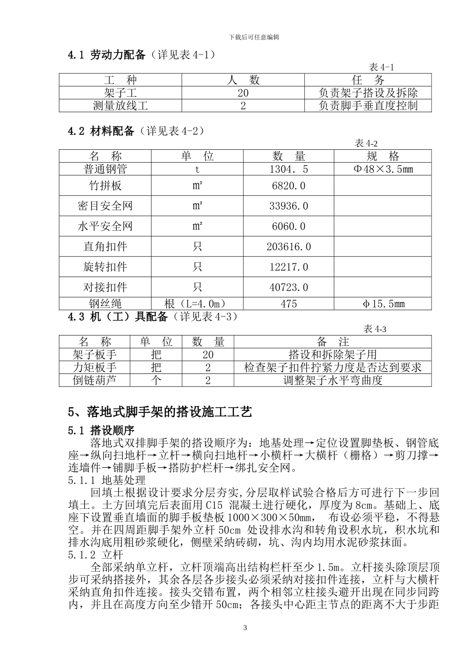 落地式脚手架专项施工方案_第3页