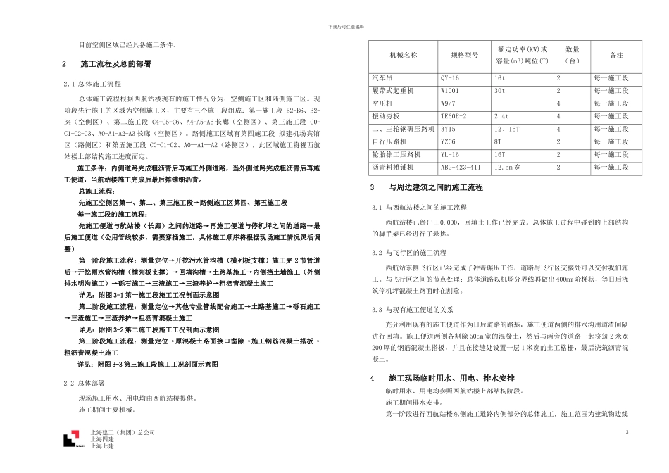 虹桥机场扩建工程西航站区总体工程—道路及排水管道施工方案_第3页