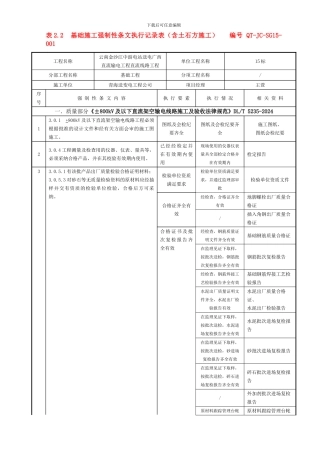 表2.2-基础施工强制性条文执行记录表