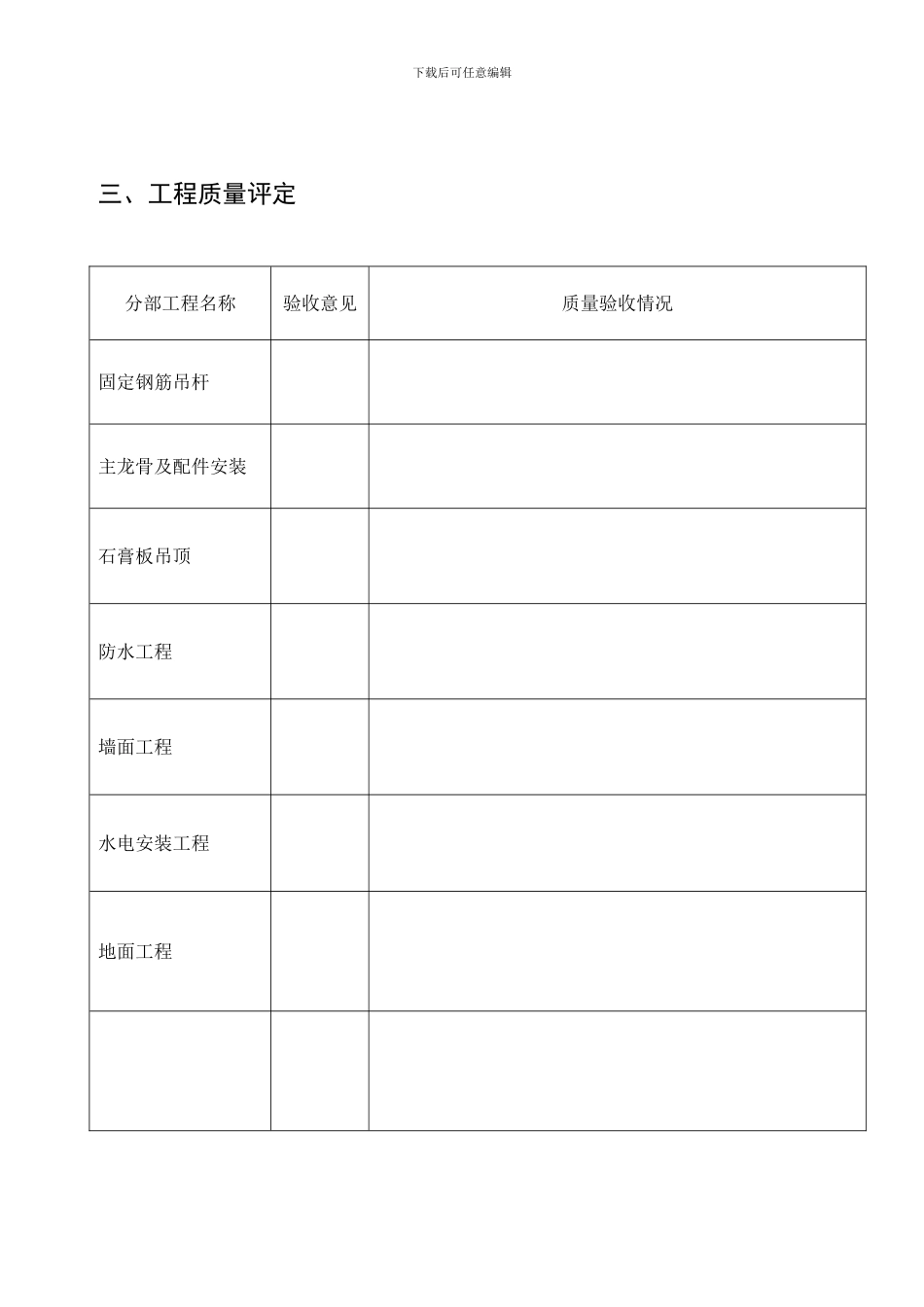 装修工程竣工验收报告_第3页