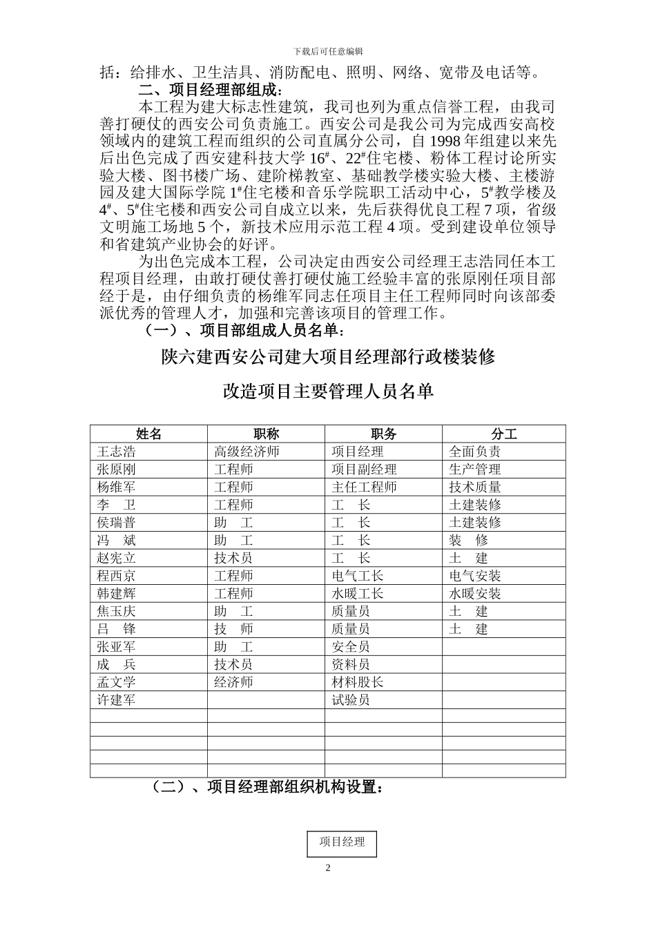装修施工组织设计西安建筑科技大学主行政楼_第2页