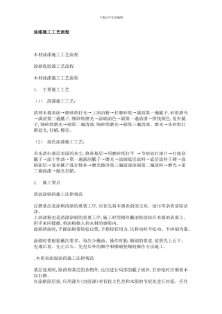 装饰油漆施工工艺流程