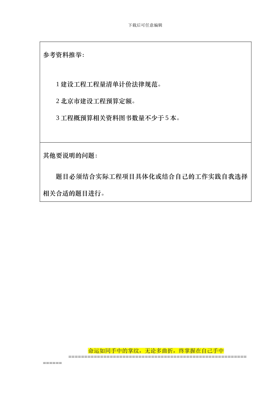 装饰装修工程工程量计算设计任务书_第3页