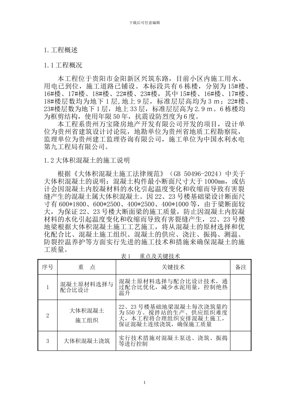 观山小区大体积混凝土施工方案_第2页