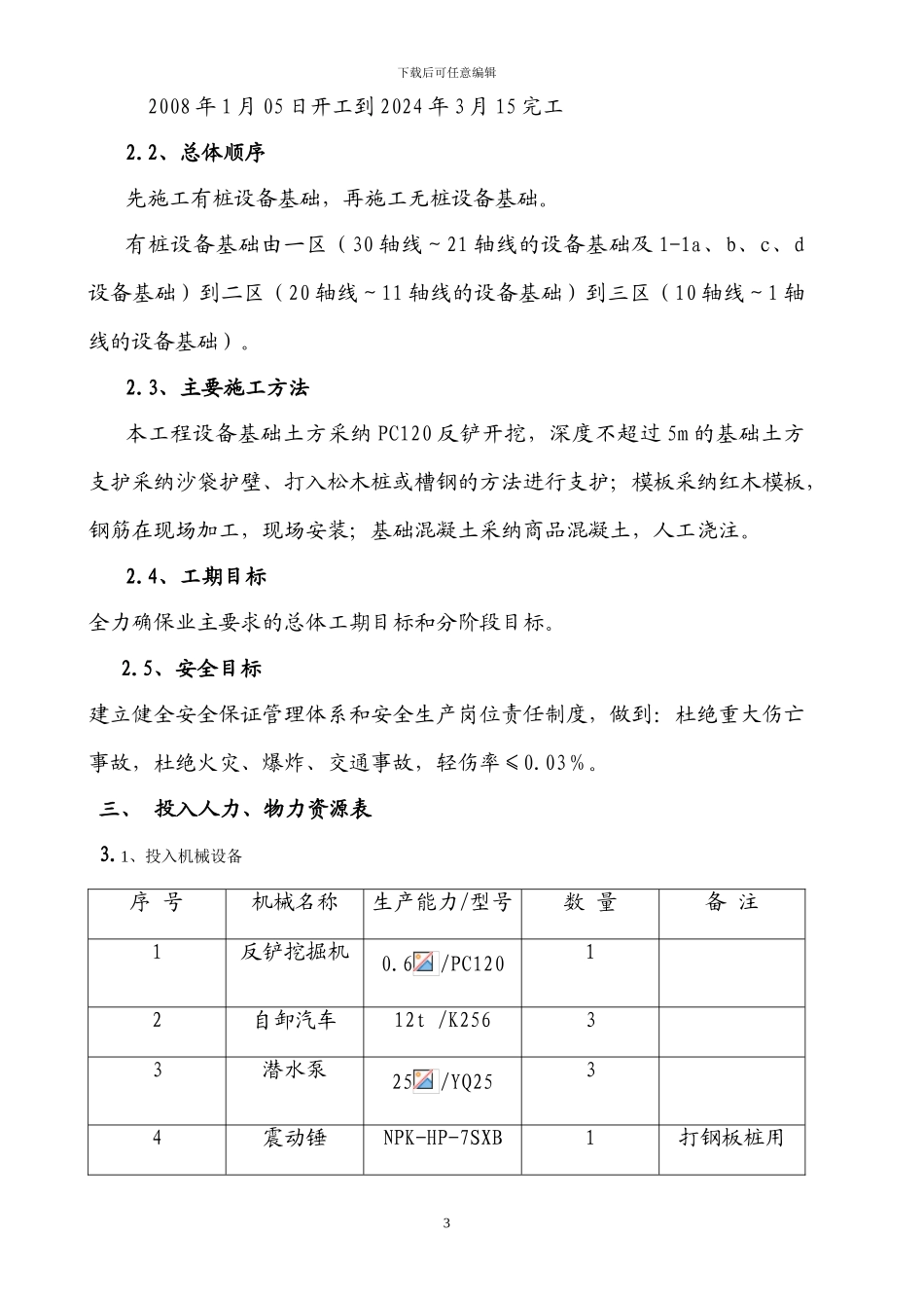 设备基础总体施工方案_第3页