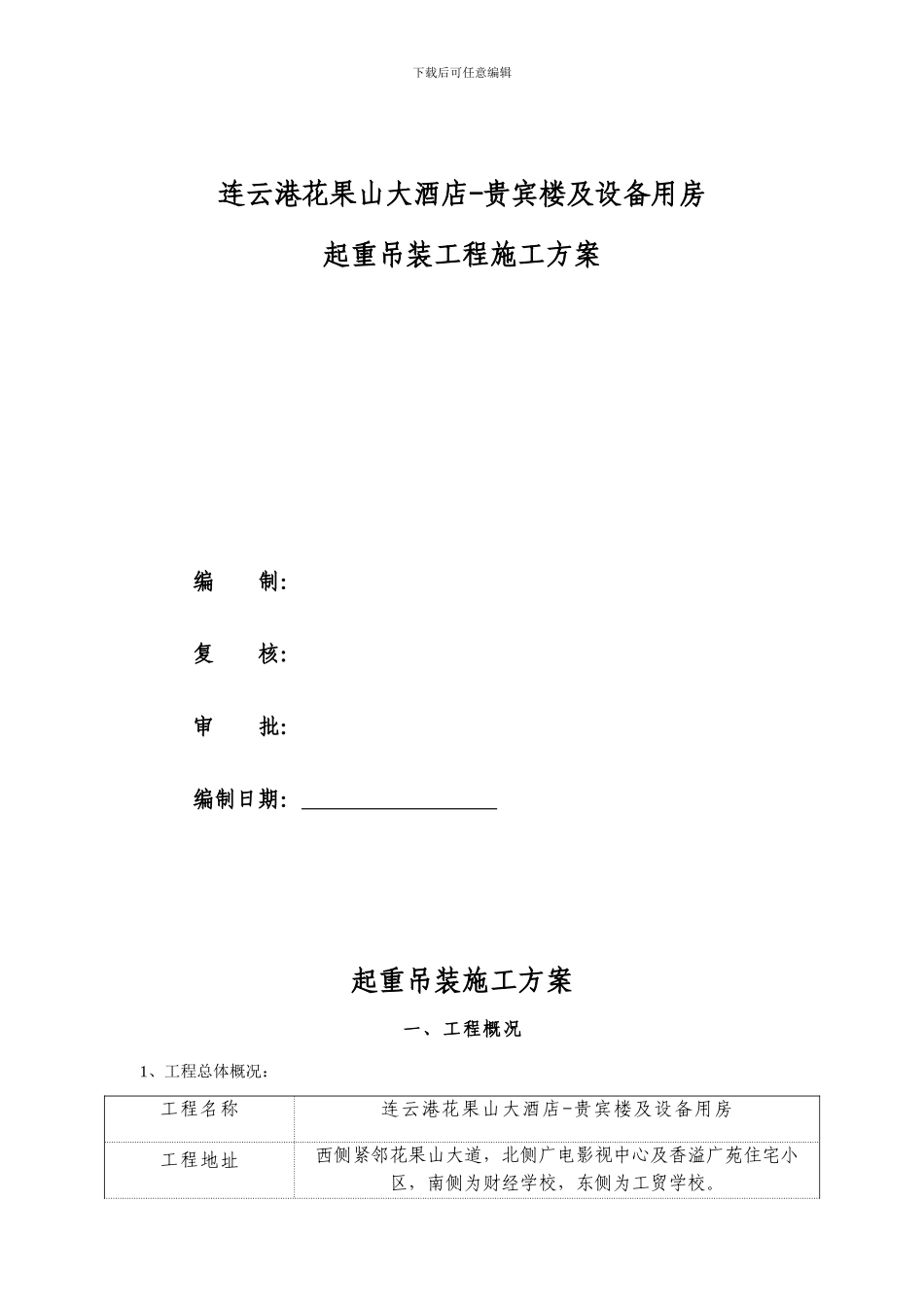 起重吊装工程安全专项施工方案()_第1页