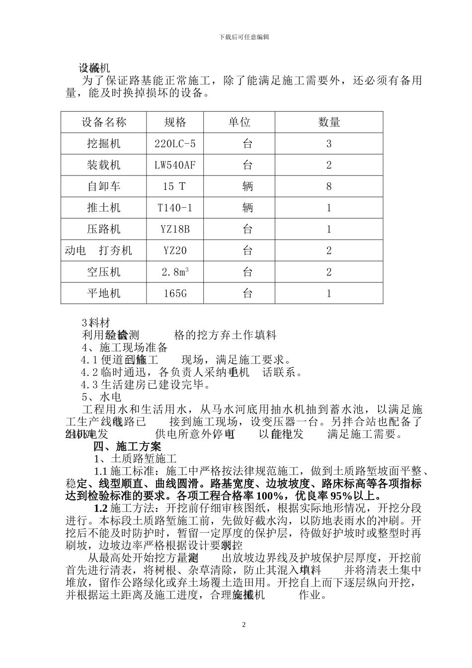路基土石方工程施工技术方案_第2页