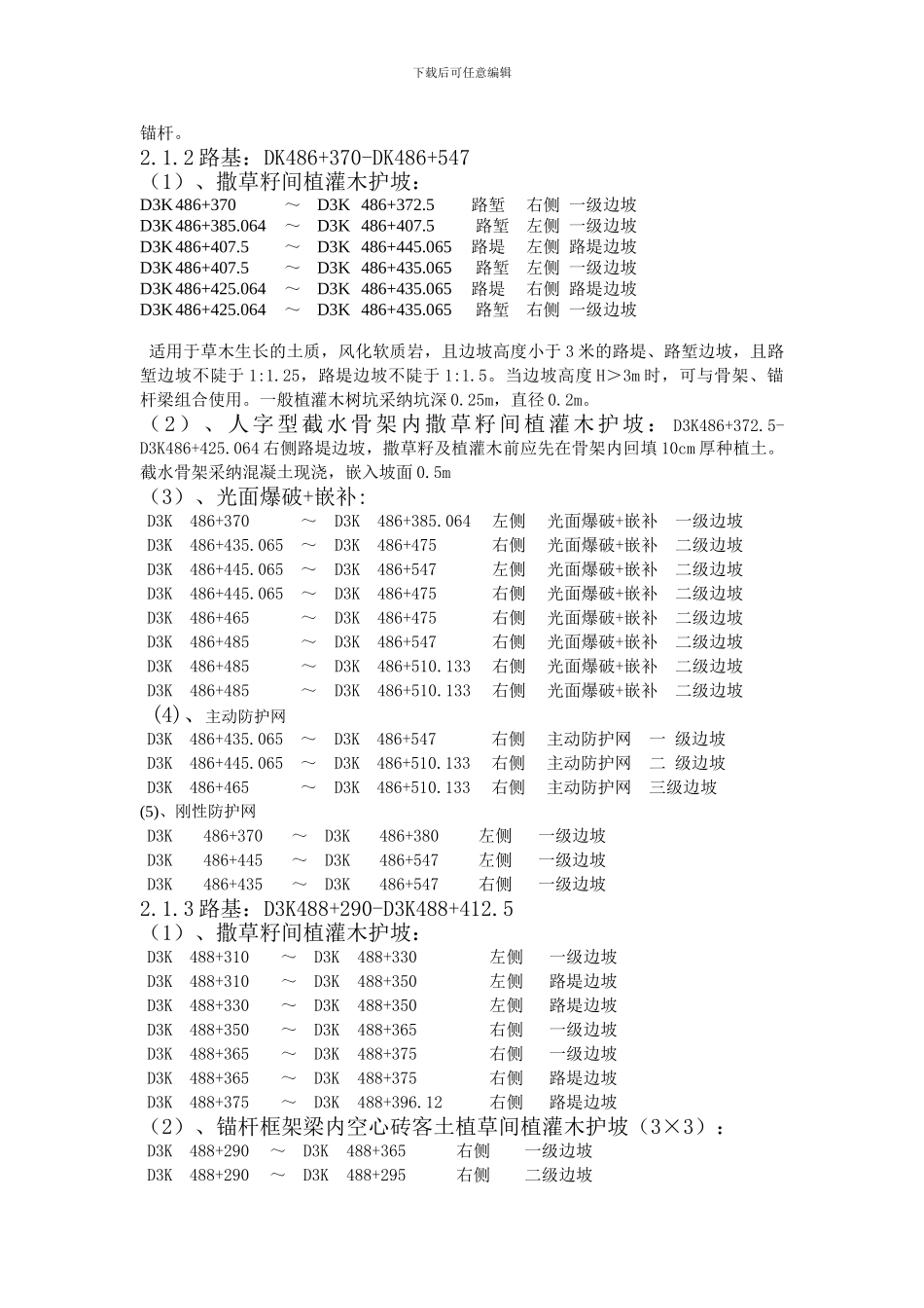 路基边坡防护施工方案-Microsoft-Word-文档_第2页