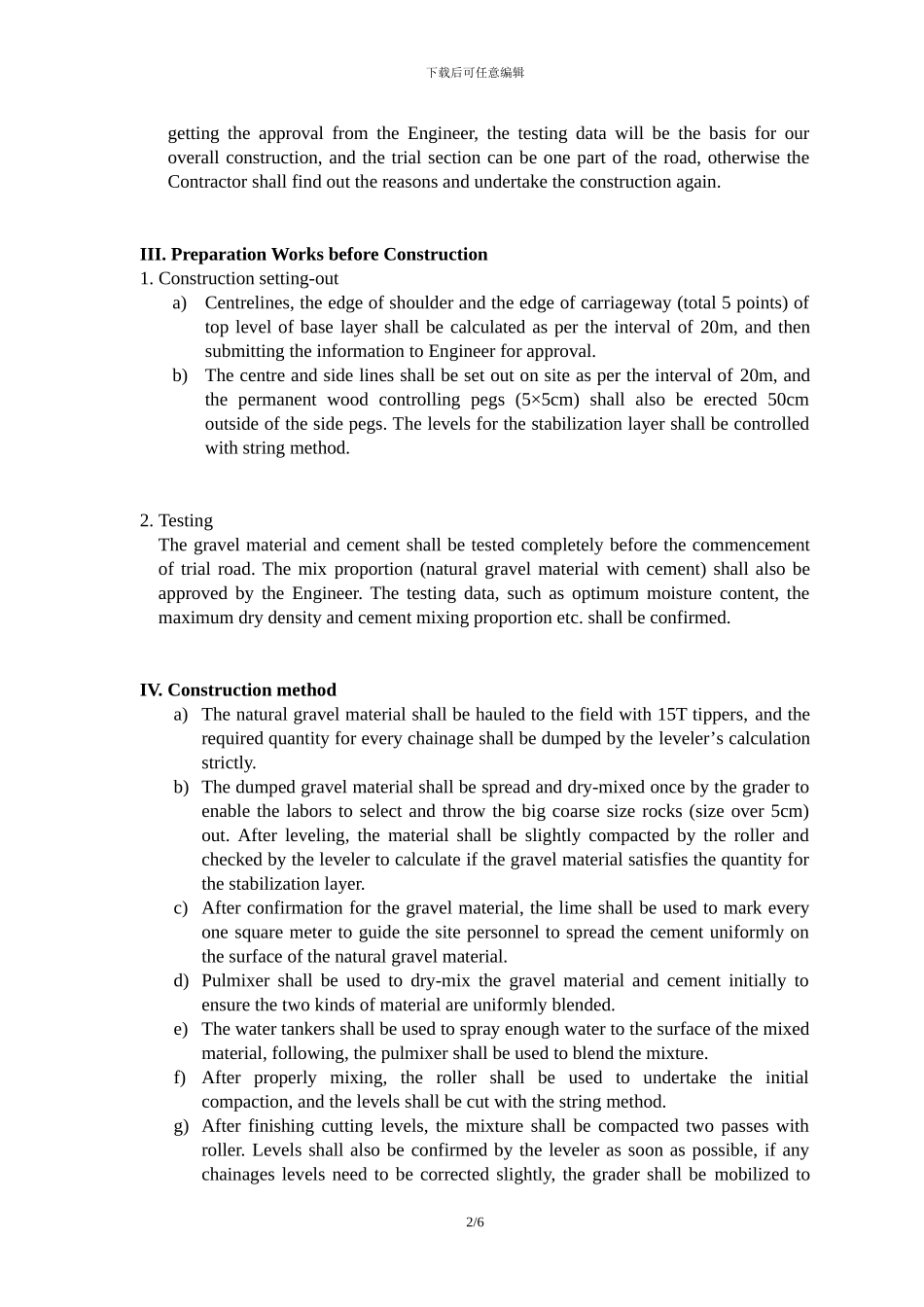 路拌法天然砾石水稳基层的英文施工方案_第2页