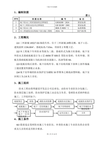 车库-防水施工方案