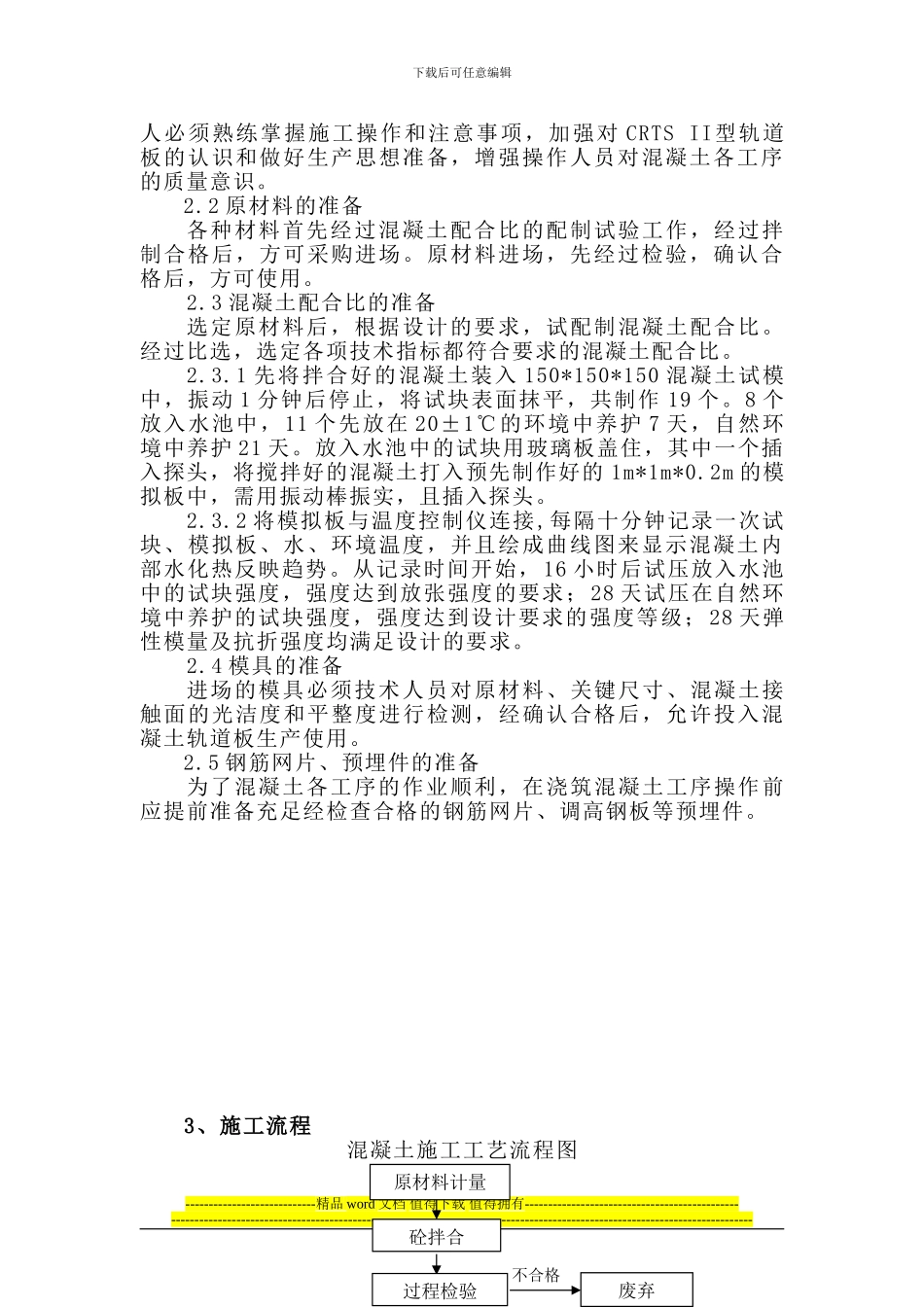 轨道板混凝土施工作业指导书_第2页