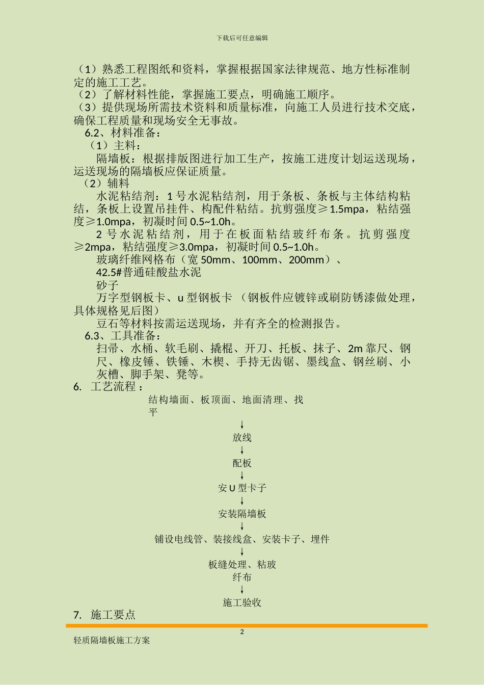 轻质隔墙板施工方案_第2页