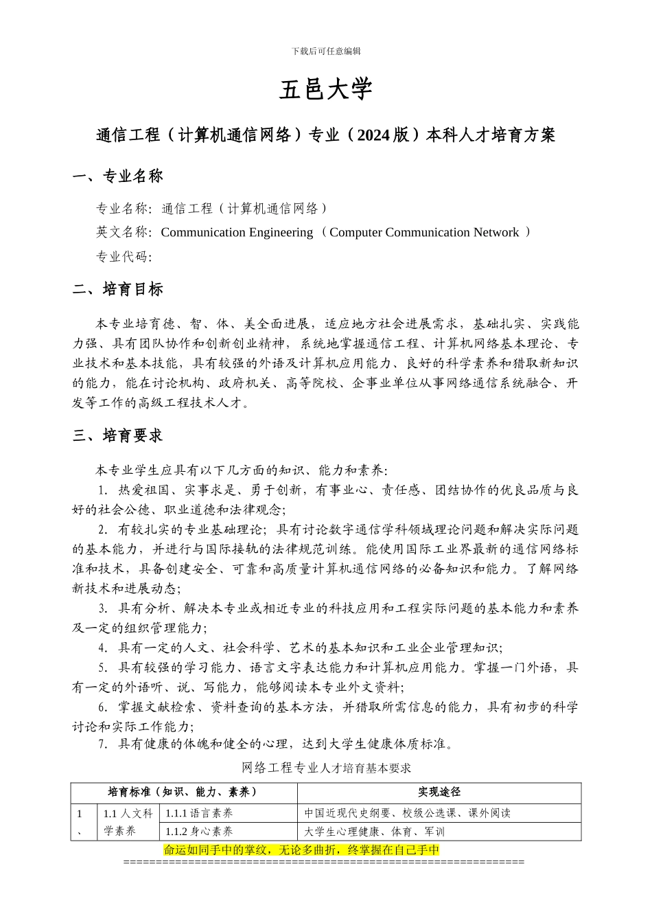 通信工程专业2024版培养计划—922_第1页