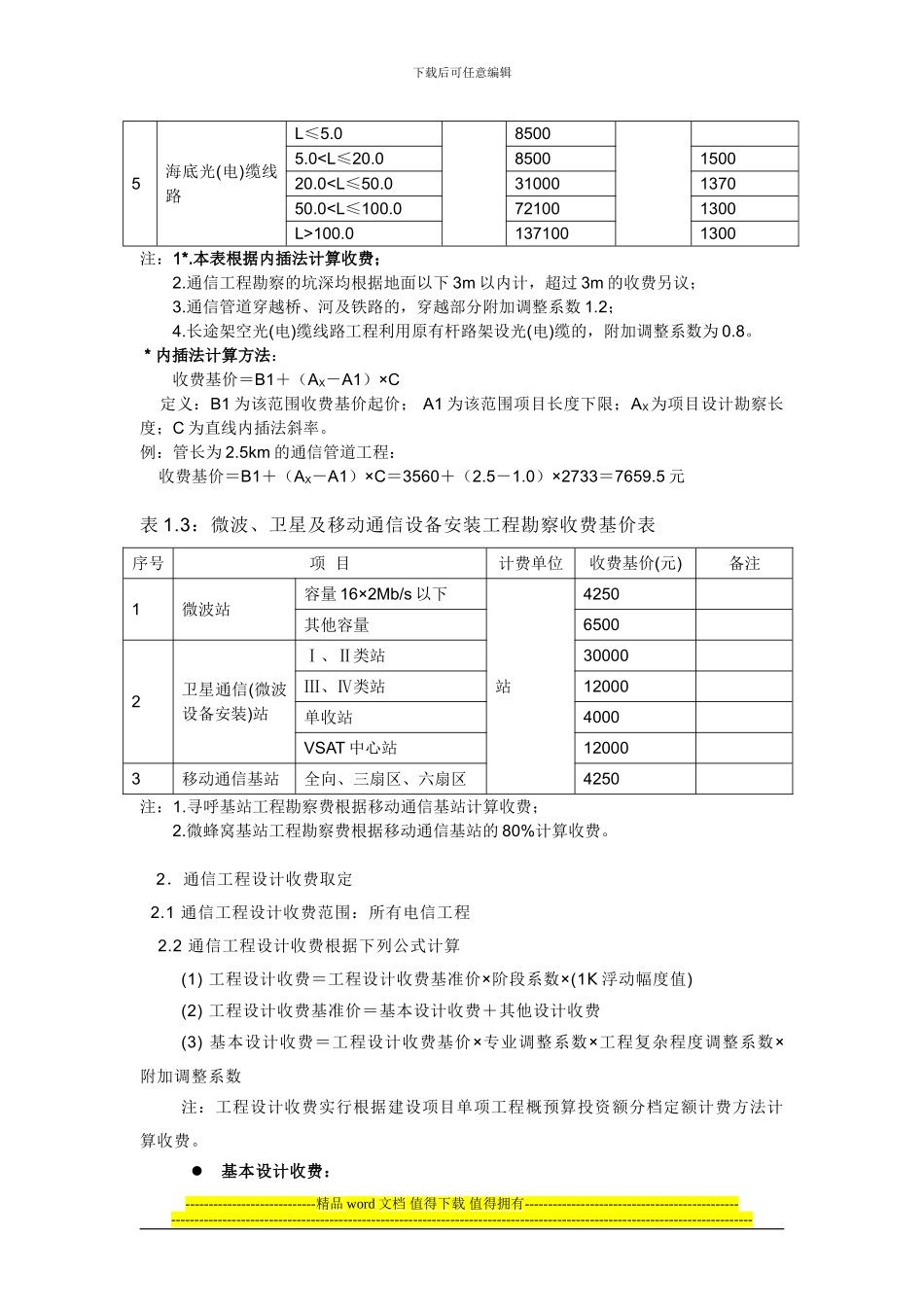 通信工程勘察设计收费标准_第3页