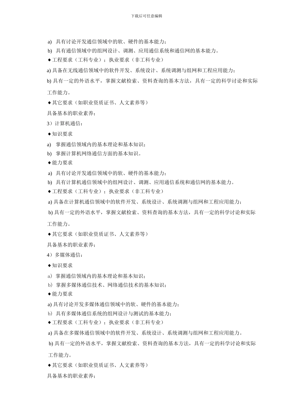 通信工程专业人才培养方案_第3页