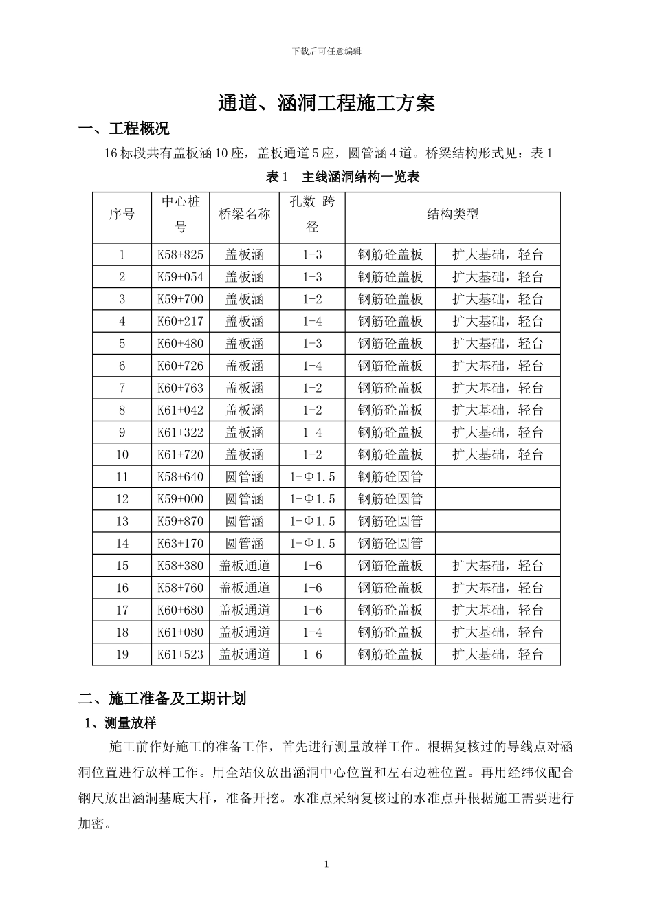 通道、涵洞的施工方案_第2页