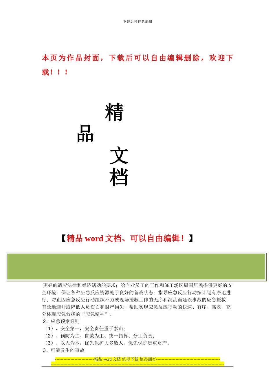 道路施工应急方案_第1页