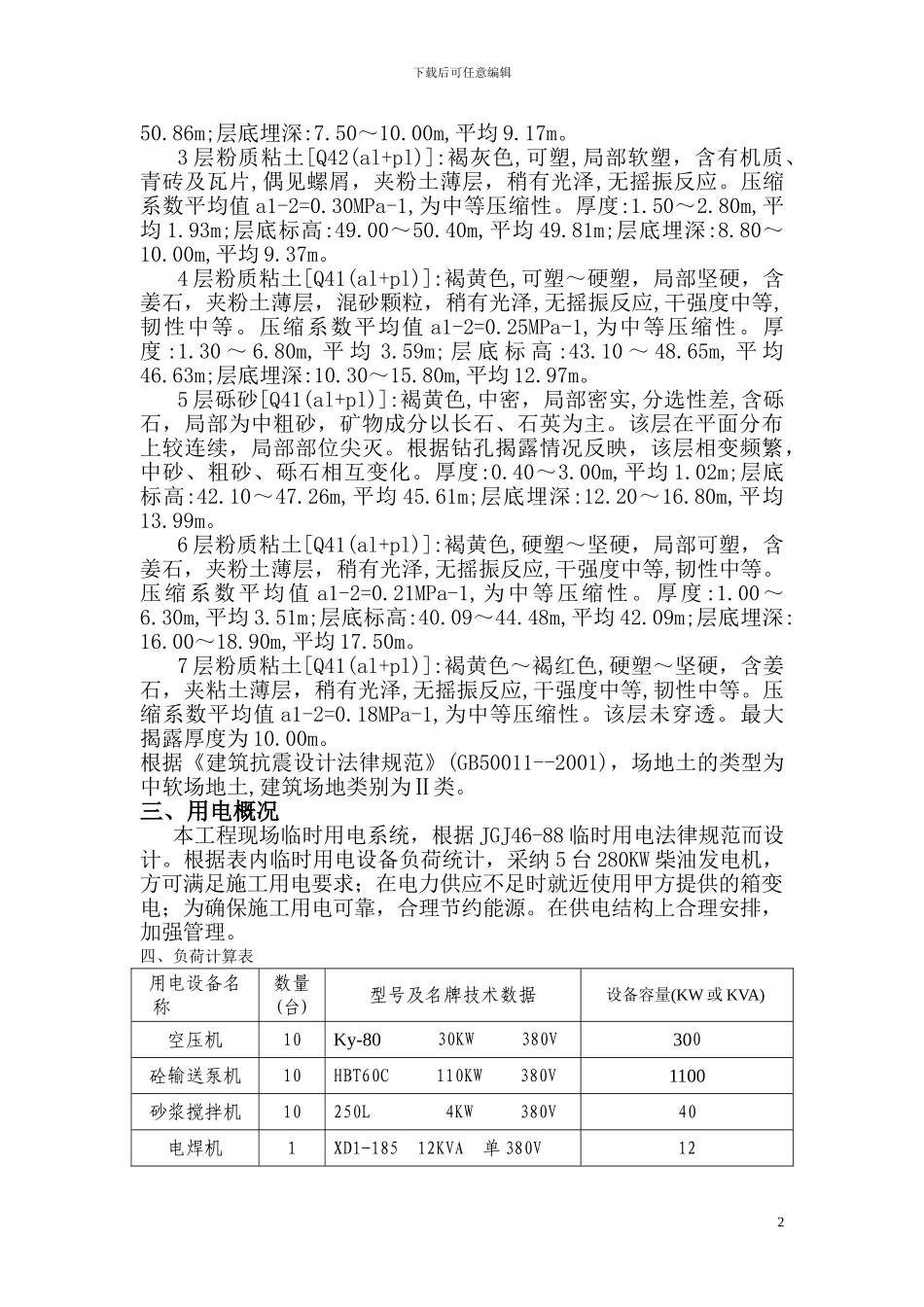 邯郸人防工程临时用电施工方案_第2页