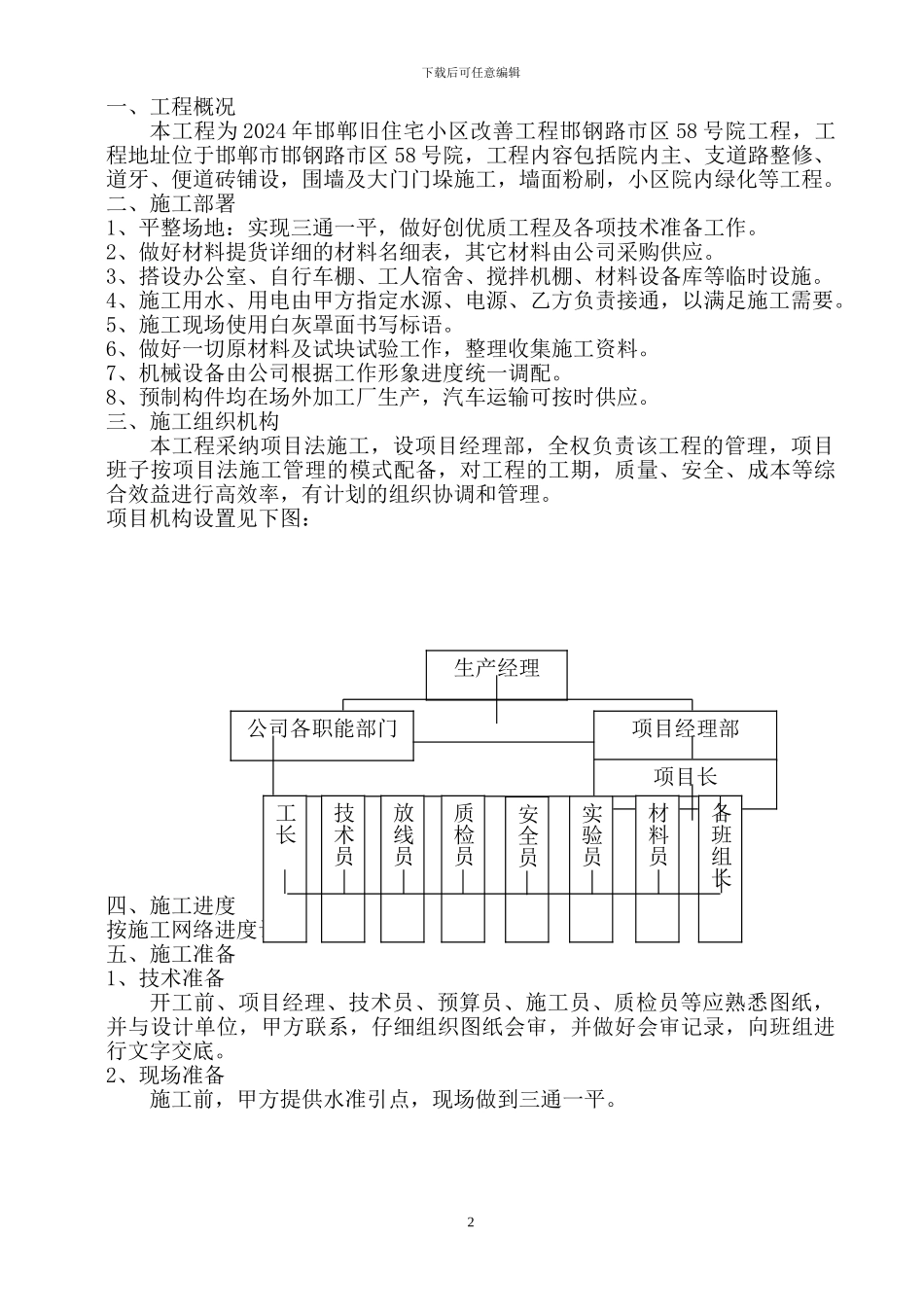 邯郸某住宅小区改造施工方案_第2页