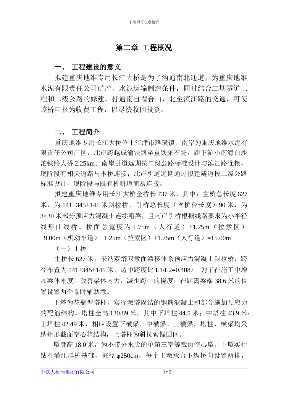 重庆地维长江大桥施工组织设计方案_第3页