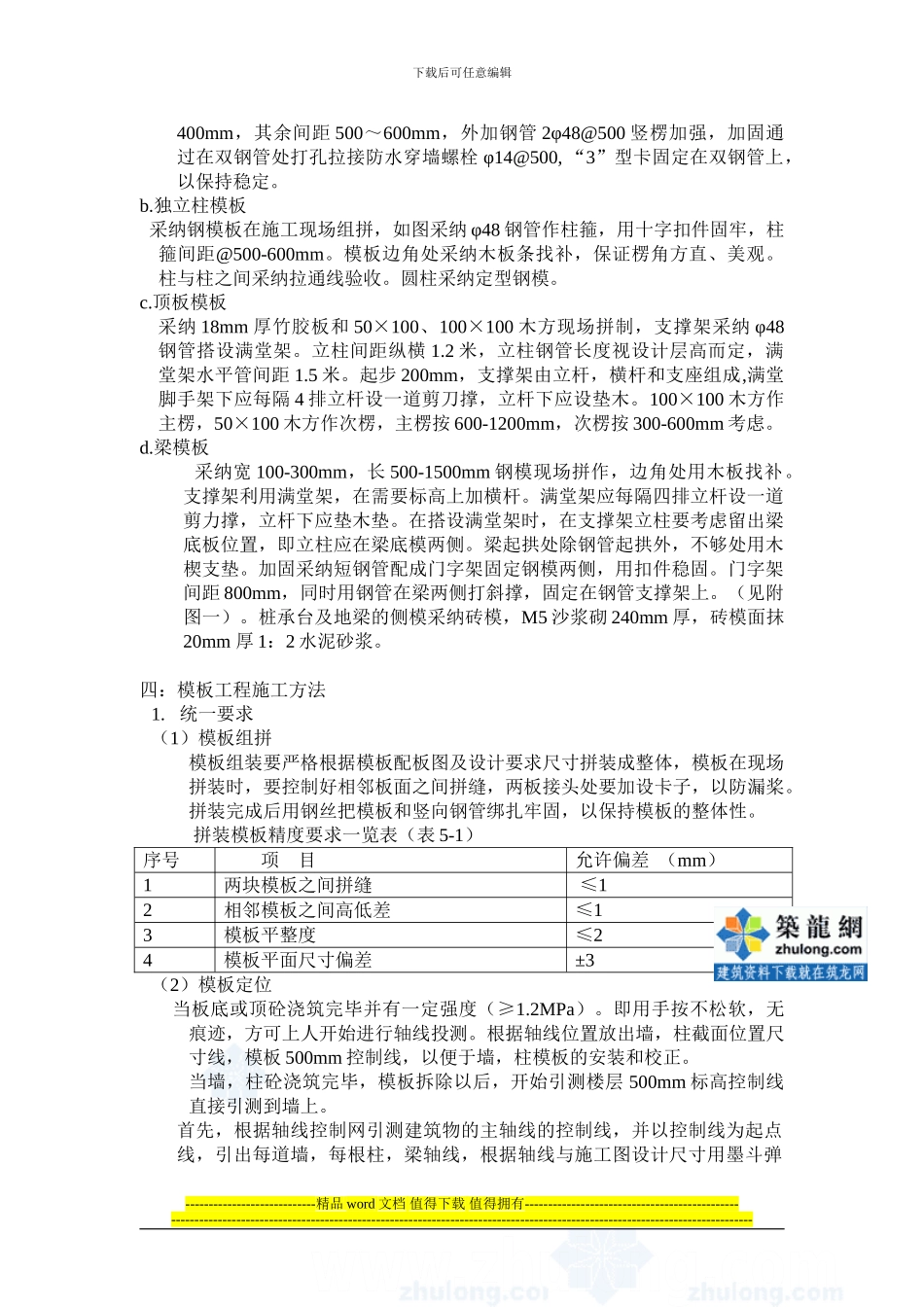 重庆某游泳馆模板施工方案-secret_第3页