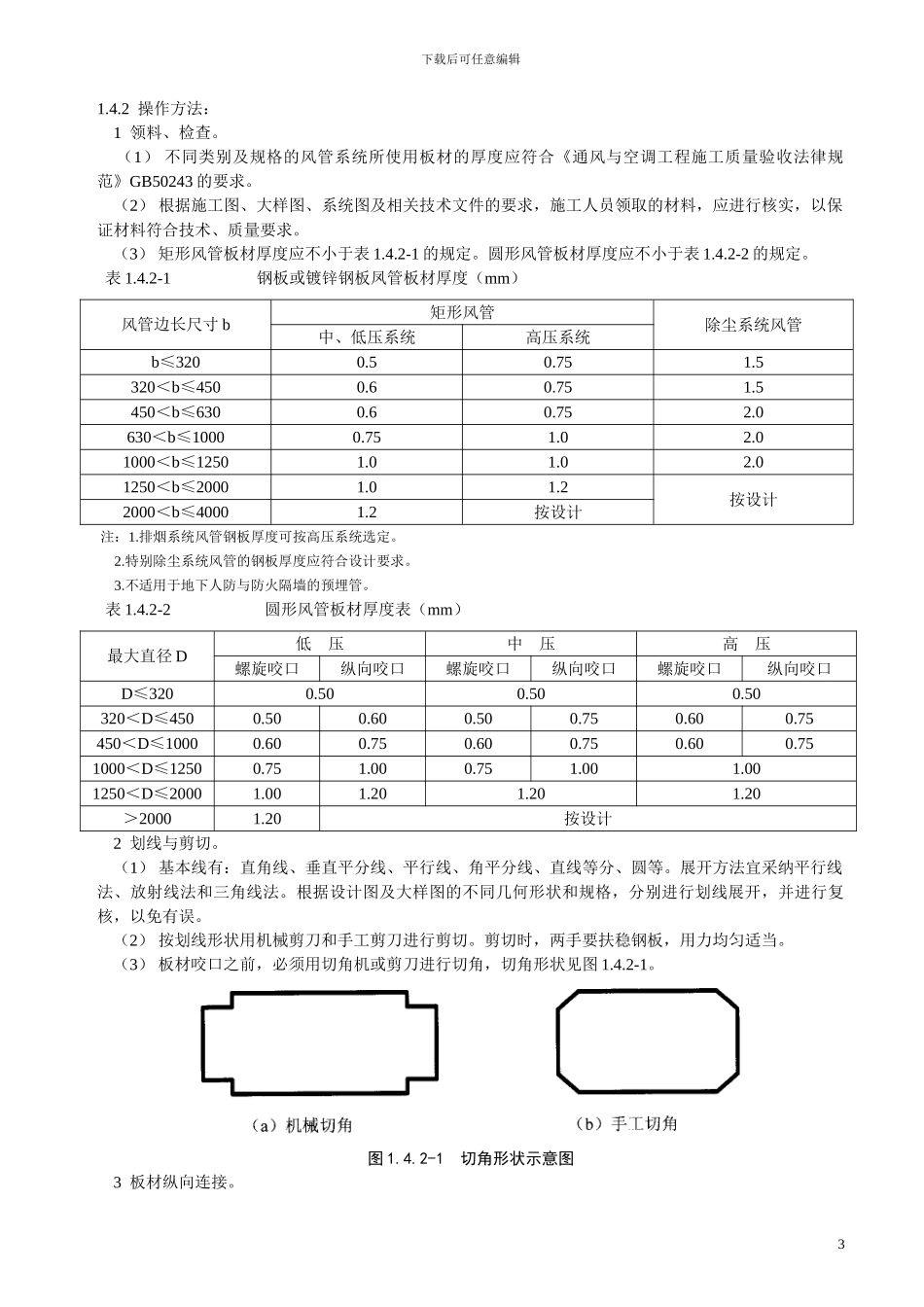 金属风管制作施工方案_第3页